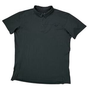 Arcteryx Performance Captive Gray Stretch Short Sleeve Polo Shirt Size XL